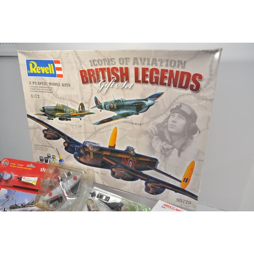 163 - Revell Model aircraft kit together with Airfix/Meccano kits and other diecast model aircraft