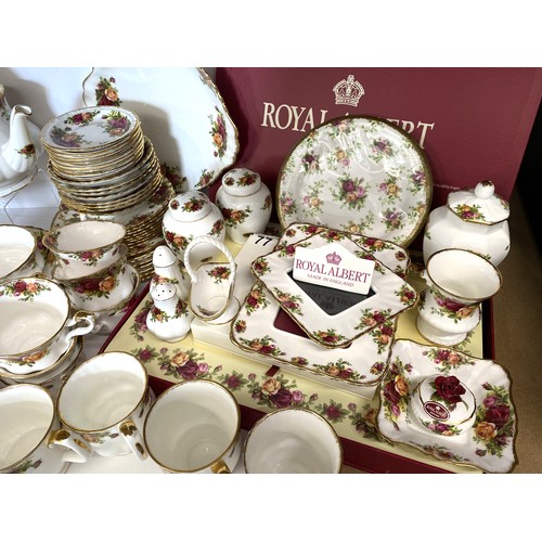 77 - Royal Albert Old Country Roses (in excess of 75 items!) consisting Tableware items, boxed placemats,... 