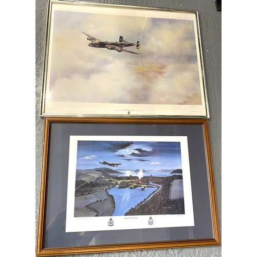 61 - x2 framed Military aircraft themed signed prints, entitled 'Operation Chastise' signed by John Larde... 