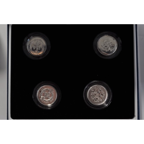 16 - Royal Mint silver proof one pound coins - 1999 piedfort, 2000 piedfort, 2001 Piedfort, 2002 special ... 