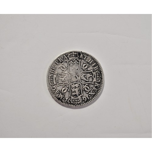 32 - 1671 Charles II silver half crown with edge lettering, approx w.14.80g, 33mm