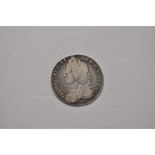 34 - 1746 George II silver Lima half Crown, approx 34mm