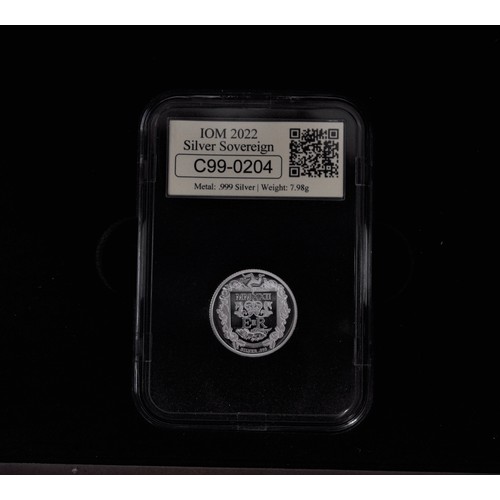 46 - DateStamp Moment in Time - 2022 Isle of Man  Silver Sovereign DateStamp Issue 6 Feb 2022, boxed in c... 