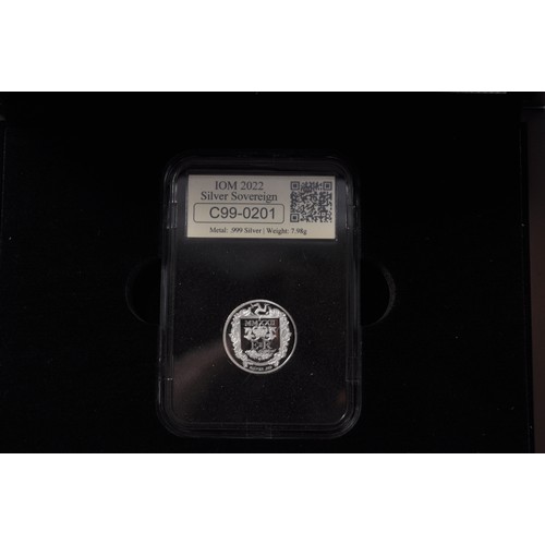 48 - DateStamp Moment in Time - 2022 Isle of Man  Silver Sovereign DateStamp Issue 6 Feb 2022, boxed in c... 