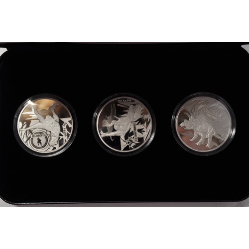 56 - Westminster Collection - 2021 The Age of the Dinosaurs solid silver proof coin set, with Certificate... 