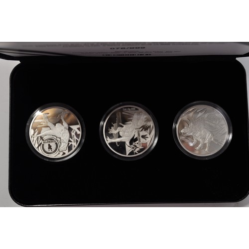 57 - Westminster Collection - 2021 The Age of the Dinosaurs solid silver proof coin set, with Certificate... 