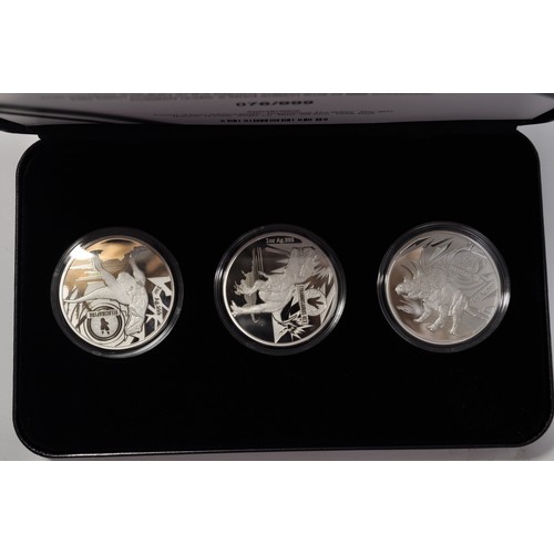 57 - Westminster Collection - 2021 The Age of the Dinosaurs solid silver proof coin set, with Certificate... 