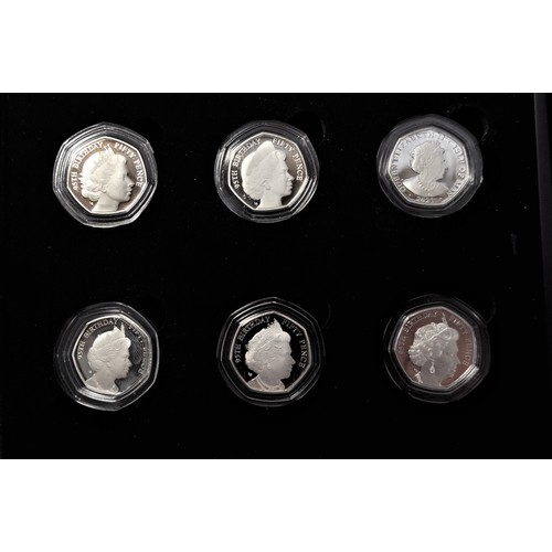 61 - Westminster Collection - Her Majesty The Queen's 95th Birthday, fifty pence silver proof boxed set (... 