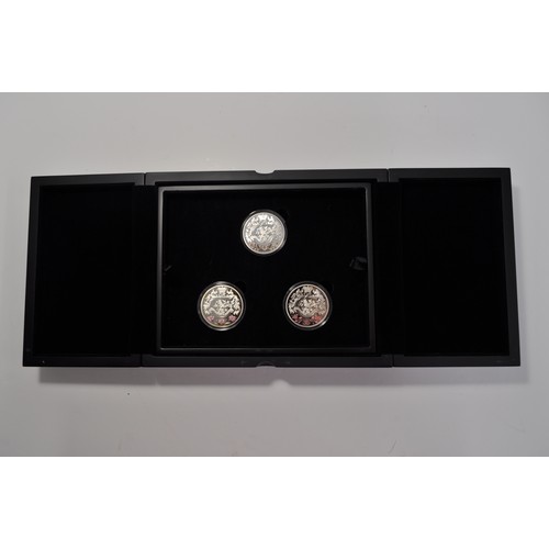 62 - Westminster Collection - Her Majesty The Queen's 95th Birthday,  silver proof £5 boxed set, (x3 coin... 