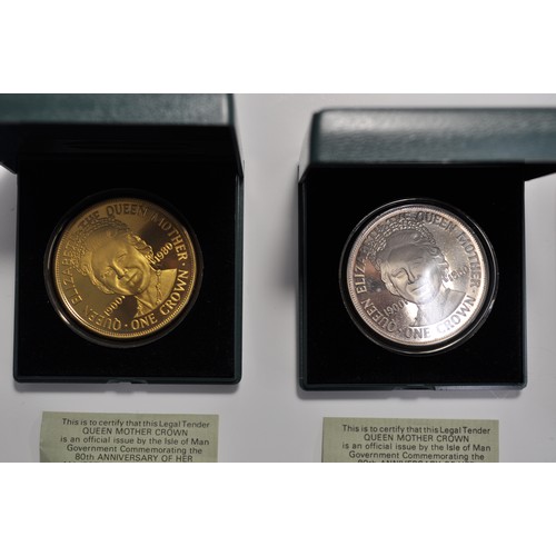 70 - Commemorative silver medallions- limited edition gold on sterling silver. Commemorating HM Queen Eli... 