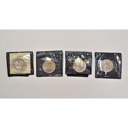 81 - Group of coins/medallions to include Royal Mint 1994 Barbados Silver proof $5, 2001 centenary £5 coi... 