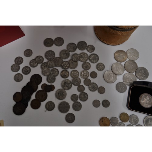 83 - Mixed coinage to include shillings/two shillings predominately pre 1947, coins from around the world... 