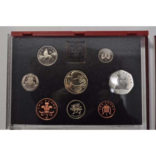 84 - 1995 and 1996 United Kingdom Deluxe proof sets. 1996 celebrating 25 years of decimalisation