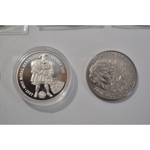 88 - Silver and Cupro Nickel commemorative coins denomination of £2, £5 and Crowns together with 1936 Sil... 