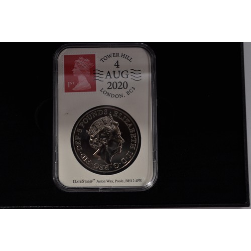 111 - Westminster DateStamp  - UK 2020 £5 Datestamp Issue 04.08.2020, Reverse design depicting iconic Red ... 