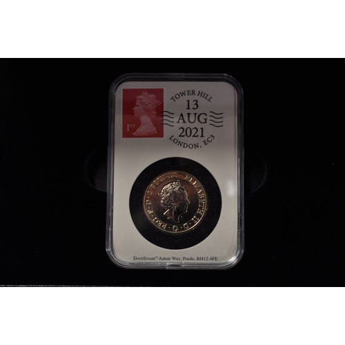 124 - Westminster DateStamp  - UK 2021 H.G.Wells  £2 coin, Datestamp Issue 13.08.2021, Royal Mint produced... 