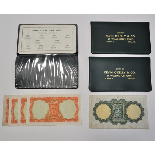 133 - The Central Bank of Ireland - x1 One Pound note with birthday reference 29.5.67, plus x4 10 shilling... 