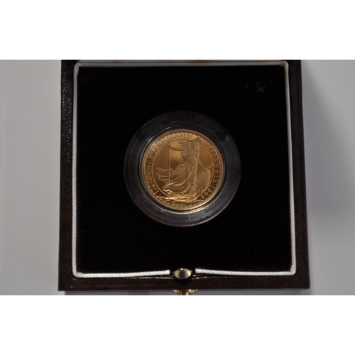 150 - 1996 Queen Elizabeth II proof gold half sovereign, cased with certificate