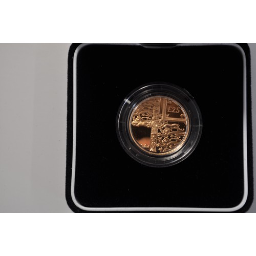 152 - Royal Mint Queen Elizabeth II Golden Jubilee Alderney 22ct gold proof Twenty-Five Pound coin, in a b... 