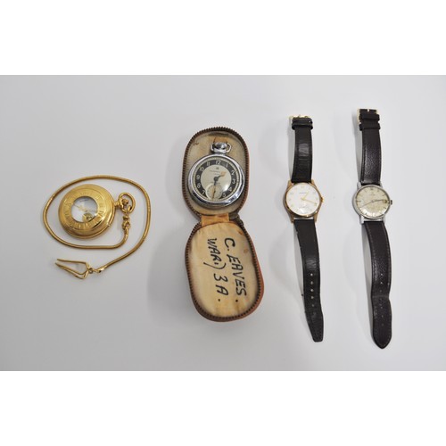 176 - A collection of watches to include two pocket watches one Ingersoll Ltd. Triumph, with a gold-colour... 