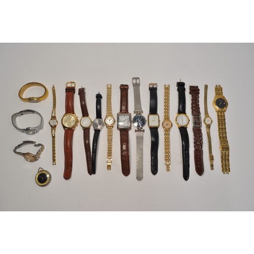 177 - A group of various wrist watches including different brands such as Gucci, Zeon, Citizen, Sekonda an... 