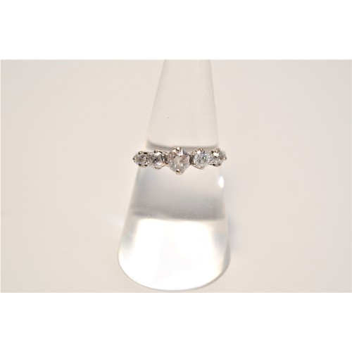 203 - White gold half eternity ring with 0.5ct graduating diamonds. approx. gross weight 2.5g, approx. siz... 