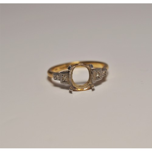 242 - Two 18ct yellow gold and platinum rings and one 9ct yellow gold ring, to include one 18ct yellow gol... 