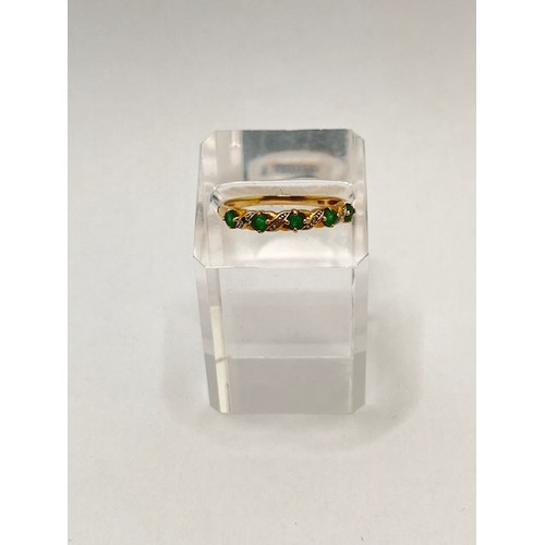 251 - A group of 9ct yellow gold rings, some with semi precious stones, approx. gross weight 7.3g, approx.... 