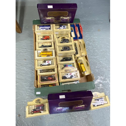 12 - Days Gone and LLedo Diecast vehicles including model buses, horse and carriages etc, x32 in total