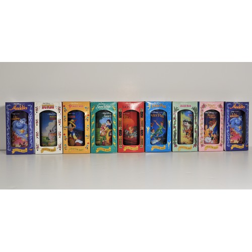 5 - Complete set of boxed x9 Walt Disney Burger King Collectors series beakers depicting Snow White, Pet... 