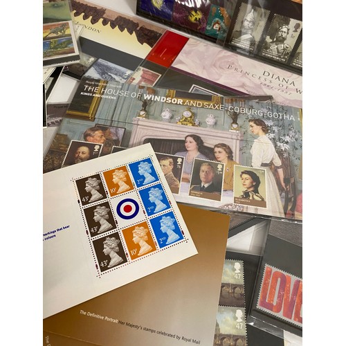 38 - x55 packaged and uncirculated Royal Mint and Royal Mail stamps including Peter Pan, Diamond Jubilee,... 