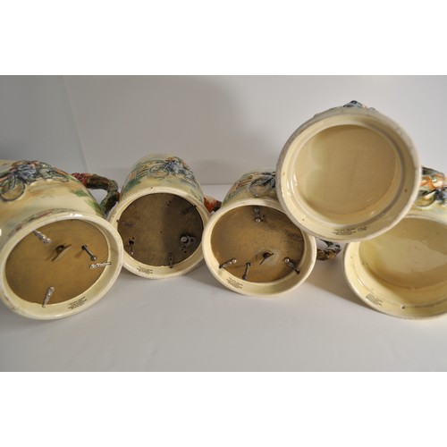 55 - Cycling interest - a collection of Fieldings Crown Devon jugs and tankards, some musical. RD no. 812... 