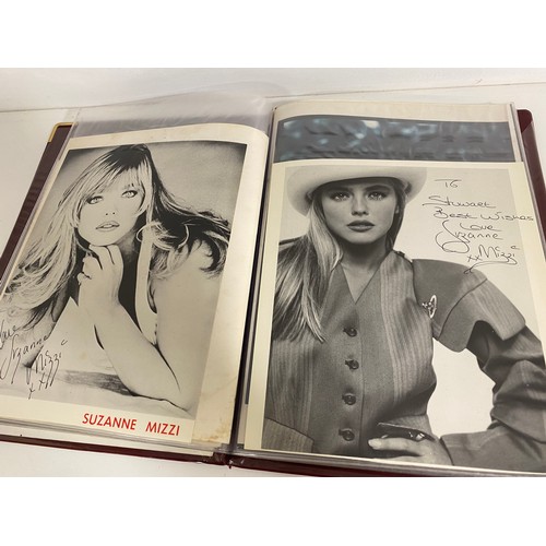 60 - x12 photographs of model Suzanne Mizzi in various poses, five of which have been signed