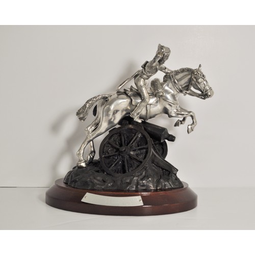 79 - A Royal Hampshire cast figure group of The 8th Hussars, Charge Of The Light Brigade, designed by Ric... 