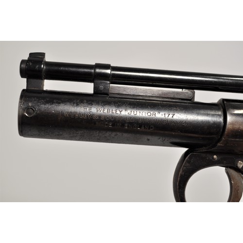 86 - Webley 'Junior' .177 cal pellet air pistol marked 'Webley & Scott LTD Birmingham' numbered 48