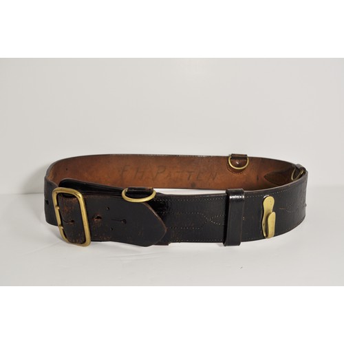 99 - Military service interest consisting of Sam Brown leather and brass belt, Belgium ZM. F.N. sailors p... 