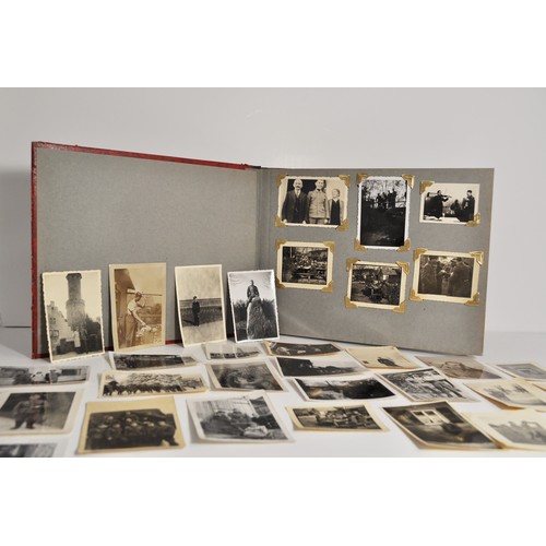 100 - German military memorabilia consisting of family and friends photo album plus extra photographs, 2x ... 