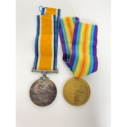 103 - WWI Royal Naval Air Service British War and Victory Medals F.7596 W.H.Motteram A.M.1 R.N.A.S.