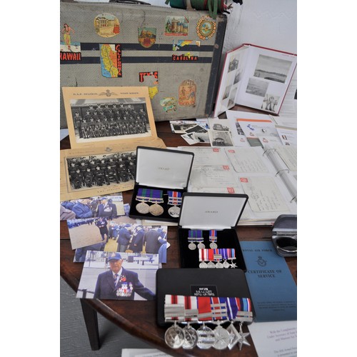 104 - RARE - Medals, possessions and personal documents pertaining to SAC A J Ilett, RAF. 
Items include; ... 