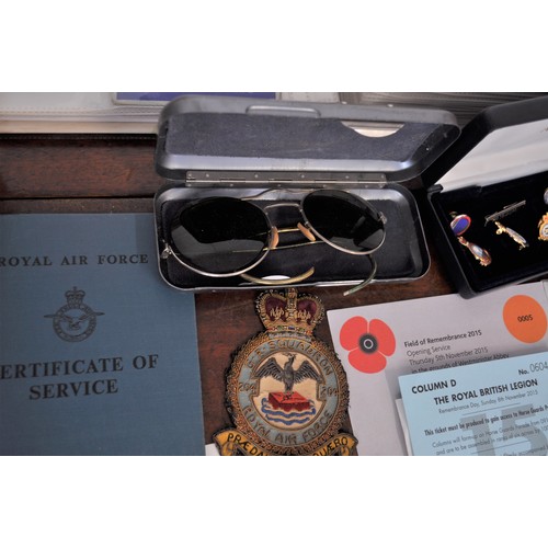 104 - RARE - Medals, possessions and personal documents pertaining to SAC A J Ilett, RAF. 
Items include; ... 