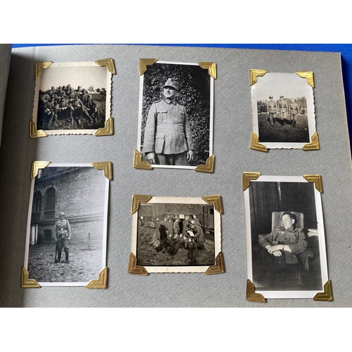 100 - German military memorabilia consisting of family and friends photo album plus extra photographs, 2x ... 