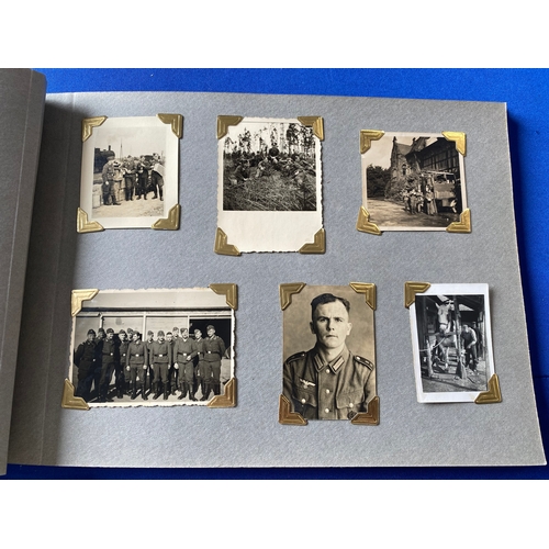 100 - German military memorabilia consisting of family and friends photo album plus extra photographs, 2x ... 