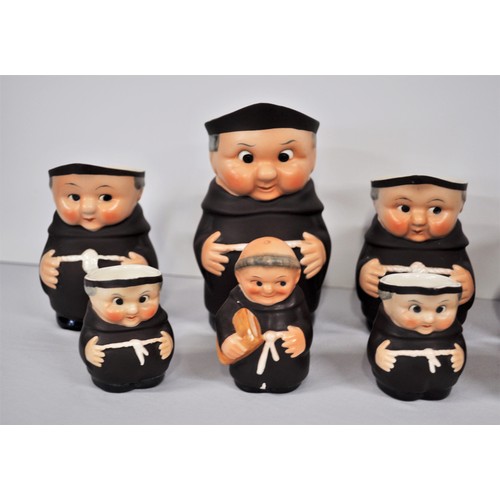 4 - A group of Goebel/West German porcelain jugs, pepperettes etc. in the form of monks