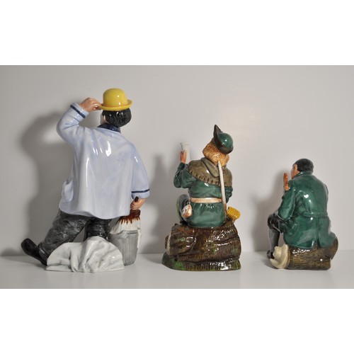 19 - x3 Royal Doulton figurines - Slapdash, The Master and Robin Hood