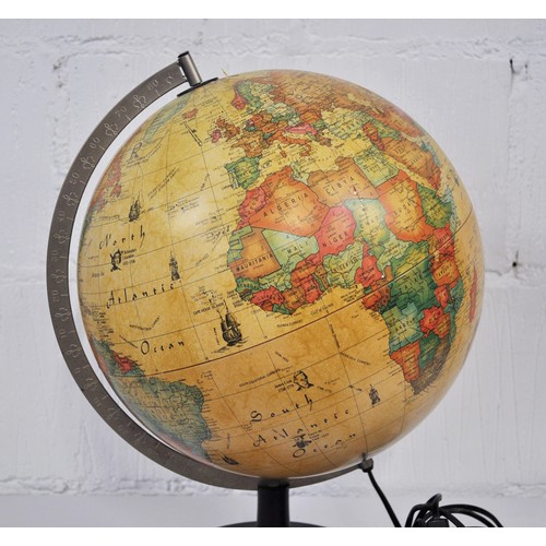 70 - Illuminating Scan Globe raised on a circular base, Type 5 Z, made in Demark. Approx H 15