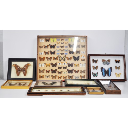 96 - Entomology - Various cased butterflies from Great Britain and from other various countries together ... 