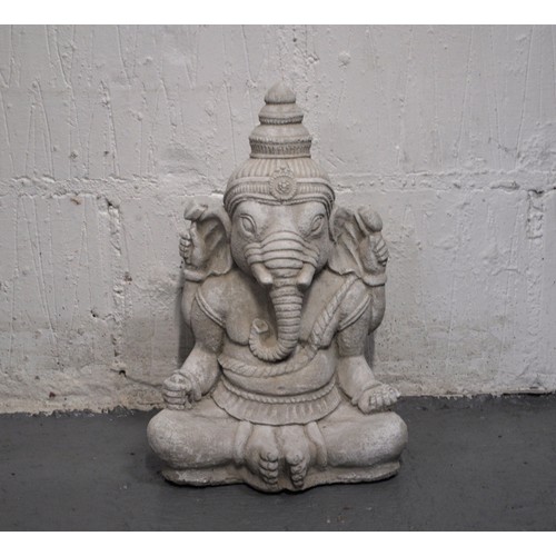 125 - Ganesh statue, composite reconstitute stone, approx height 39cm, suitable for indoor or outdoor use