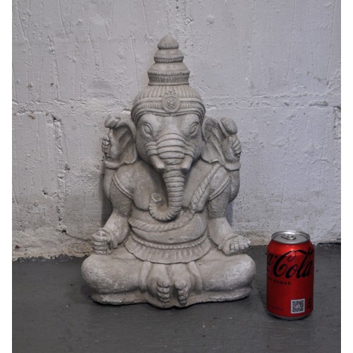 125 - Ganesh statue, composite reconstitute stone, approx height 39cm, suitable for indoor or outdoor use