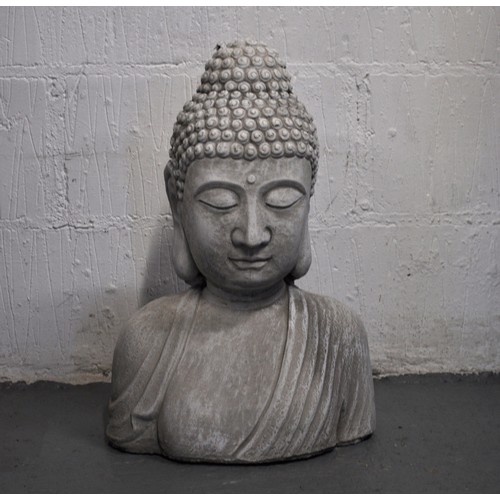 126 - Large Serenity Thai buddha head statue, approx height 56cm