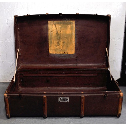 132 - WWI Queen Alexandra's Imperial Military Nursing Service travelling trunk, marked Percival F.M P/2063... 